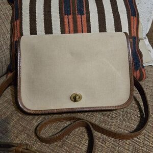 Vintage Coach NYC Twill Convertible Clutch Rare